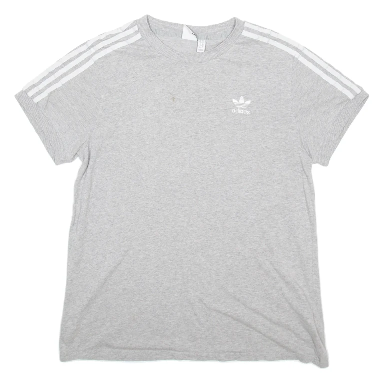 ADIDAS Womens T-Shirt Grey UK 12
