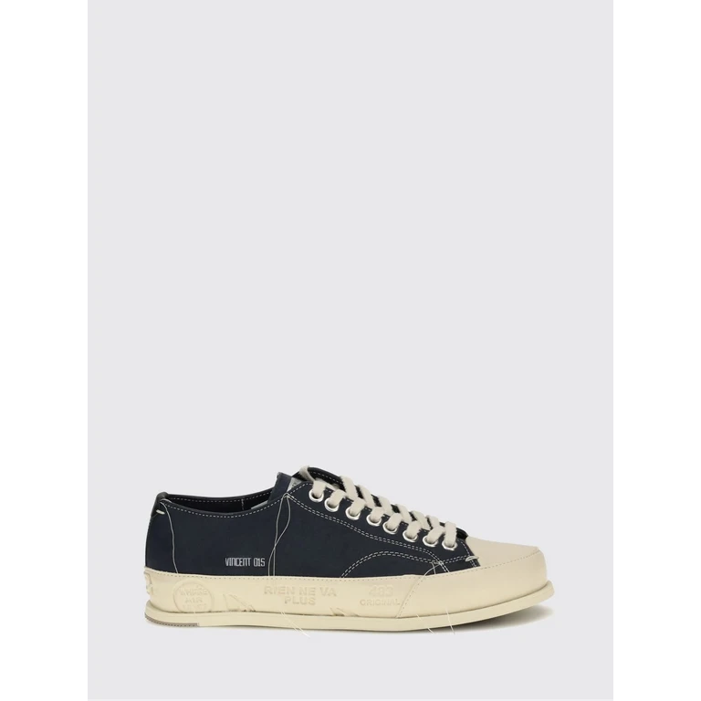Vince Calf Leather Low-Top Sneakers with Rubber Toe (VINCE015NAVY)