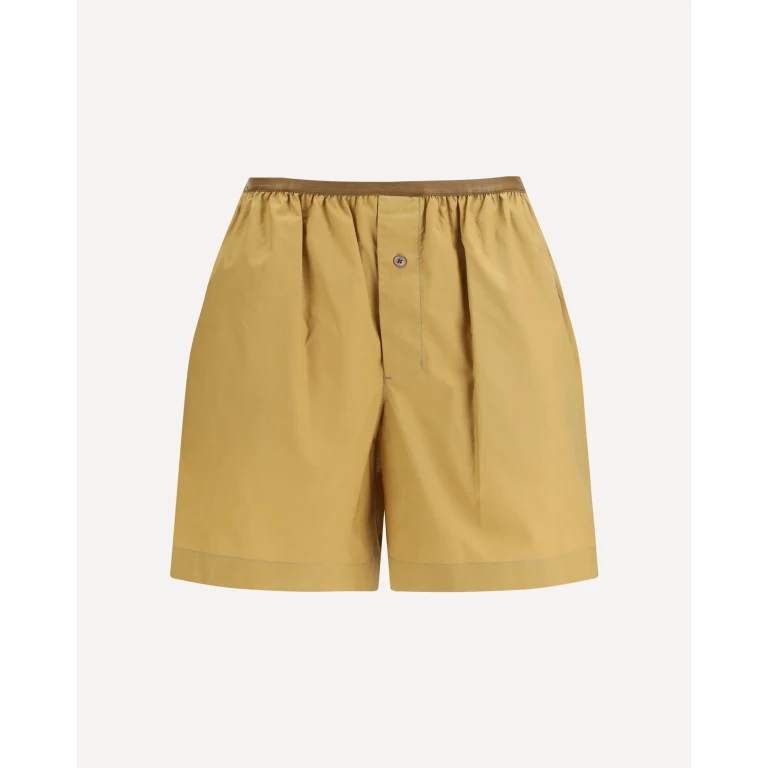 Shorts abotonados con cintura elástica Mujer 36