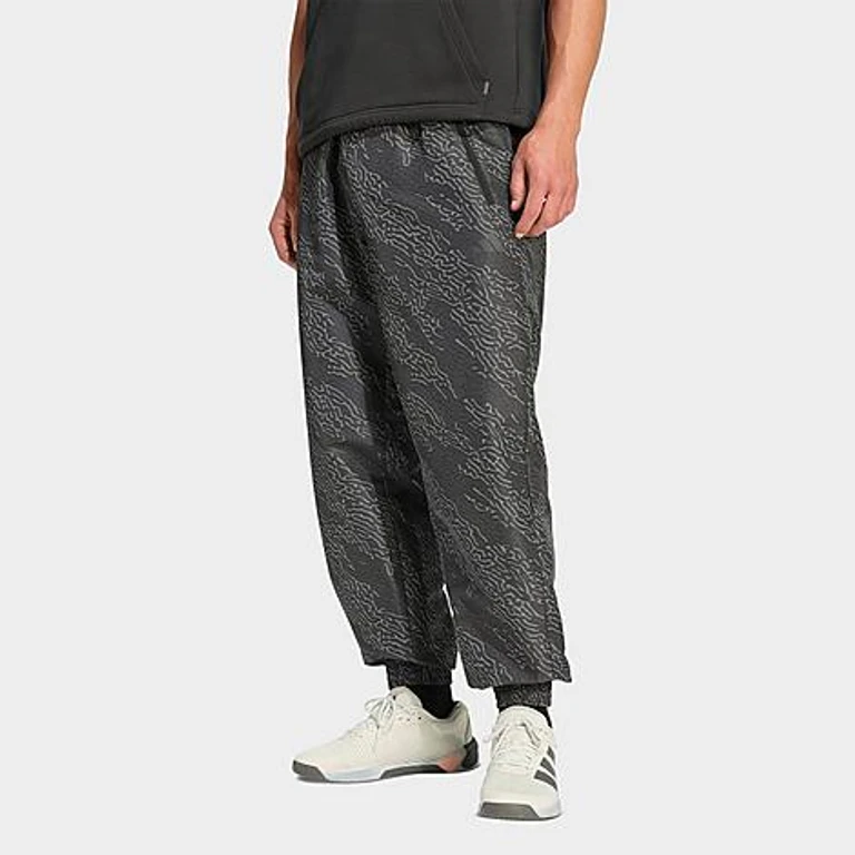 adidas Men's Power Allover Print Training Pants in Grey/Black Size: XS