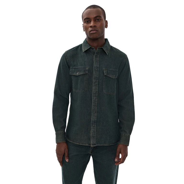 rag & bone Infuse Denim Shirt Oilin S
