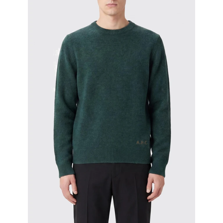 A. P.C. Crewneck Wool Jumper with Embroidered Logo (WOASWH23491PKA)