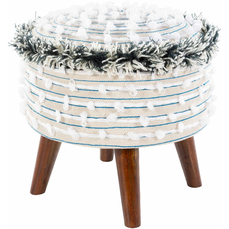Matagami Beige Hand Woven Stool - Clearance