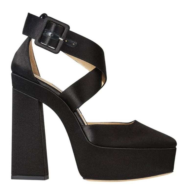 Gian 140 Satin Platform Pumps