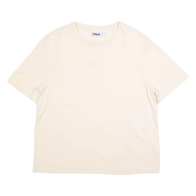 FILA Womens T-Shirt Cream L