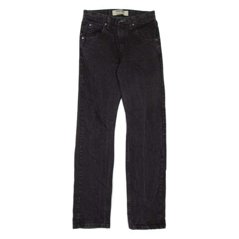 WRANGLER Mens Jeans Black Regular Straight W28 L32