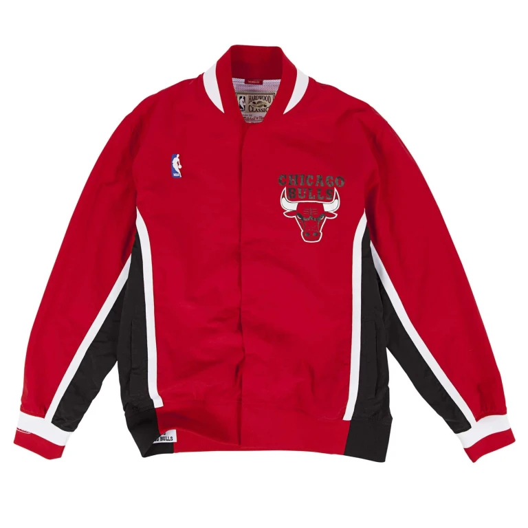 Men's NBA 1992-93 Authentic Warm Up Jacket Red Chicago Bulls