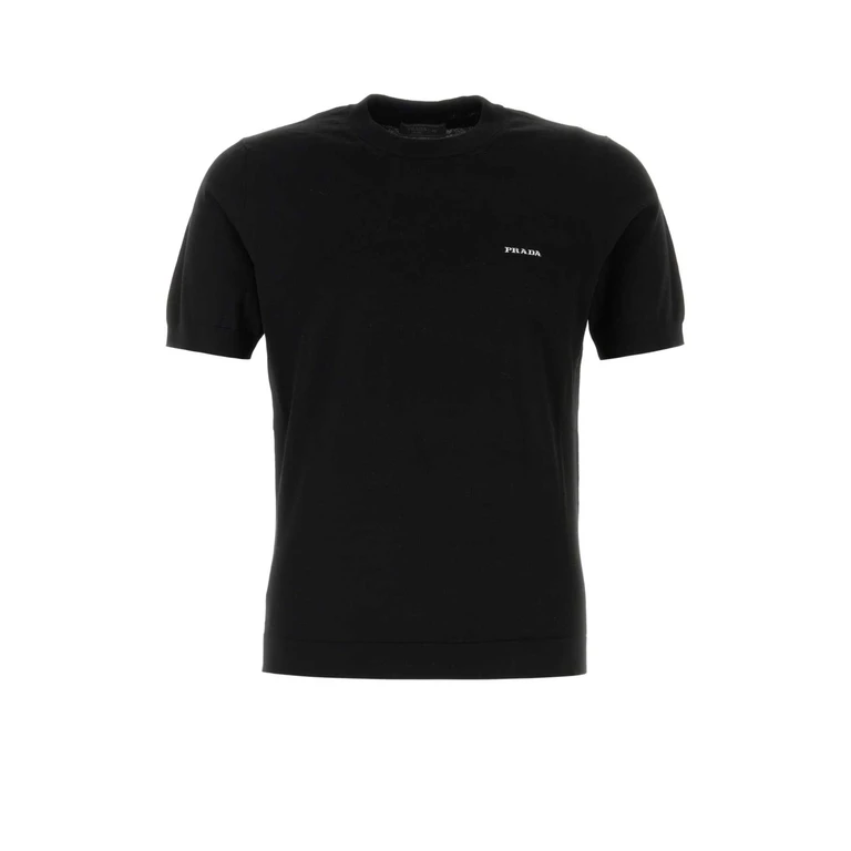 Prada Black Cotton Sweater Nero Exterior: Maglieria - Men