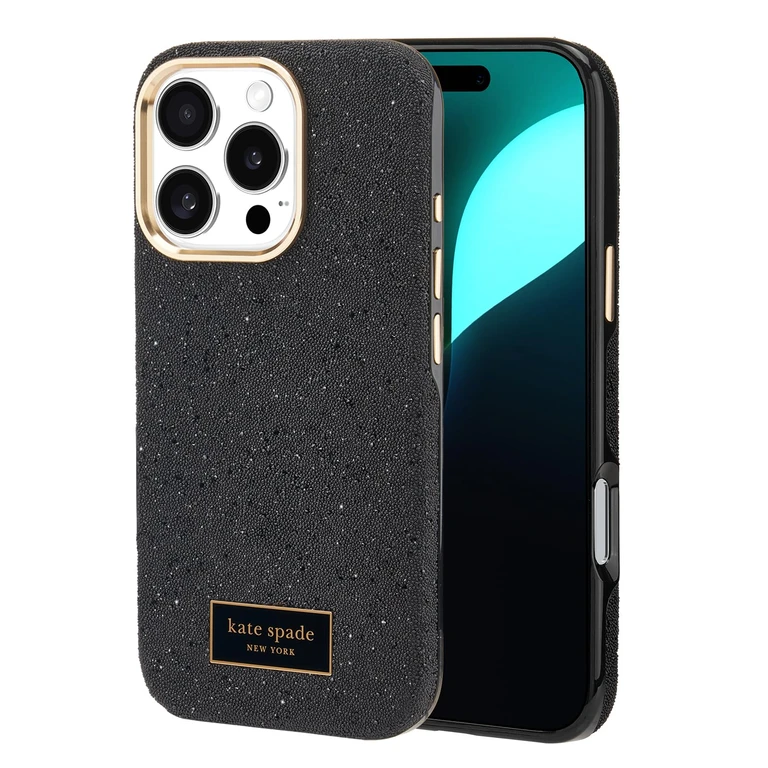 new york iPhone 16 Pro Case - Compatible with MagSafe - Designer Phone Case - Crystal Pave Nightfall