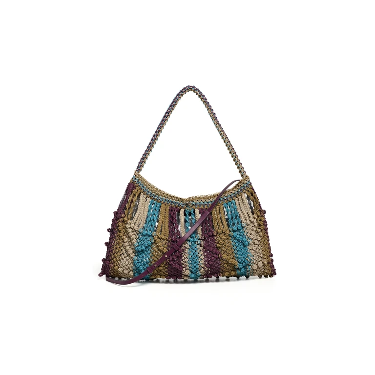 ALÉMAIS Leather Maxi Crescent Tote Multi One Size
