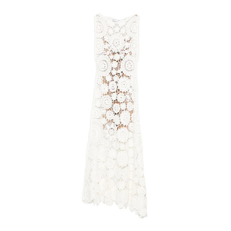 Self Portrait Maxi Robe - Blanc (AC26031X)