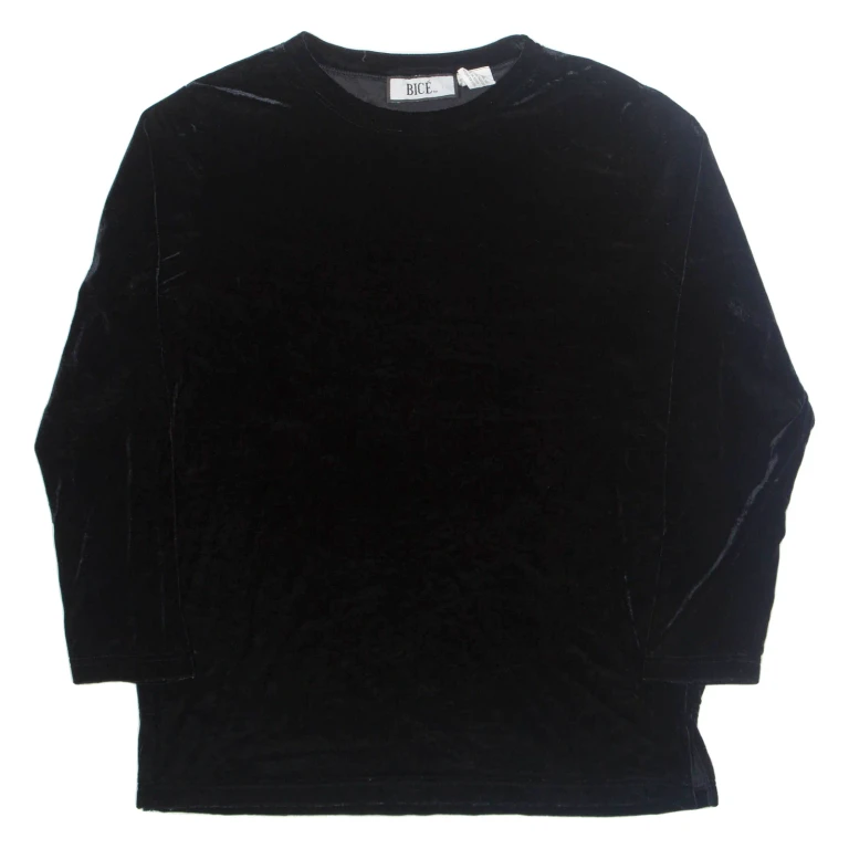BICE Womens Blouse Black Long Sleeve 90s M