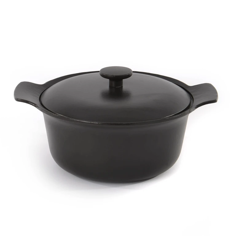 Ron 10" Cast Iron Dutch Oven 4.4Qt., Black