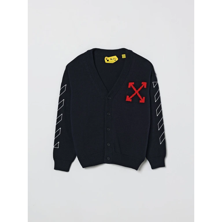 OFF-WHITE KIDS Sweater Kids color Blue (OBHB001S26KNI001410)