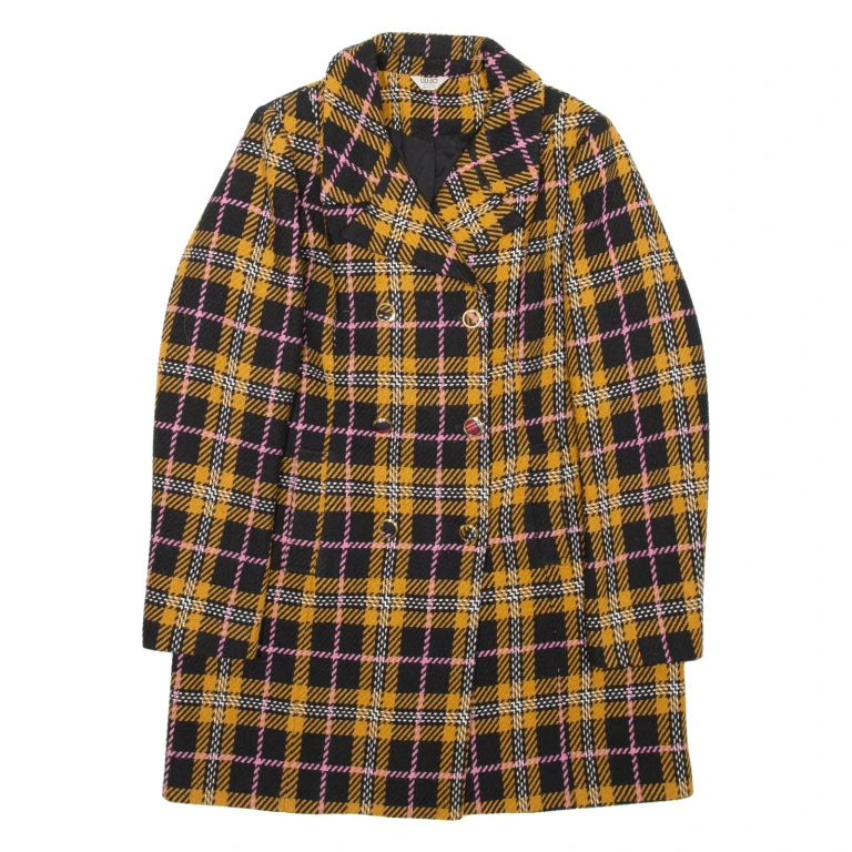 LIU JO Womens Overcoat Coat Black Check L