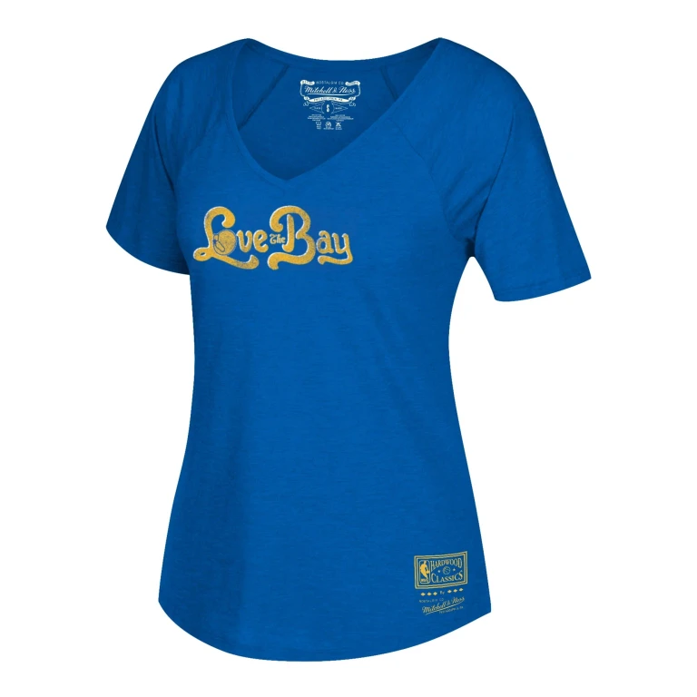 Women's NBA Golden State Warriors Wolovethe Bay V-Neck T-Shirt T-Shirts
