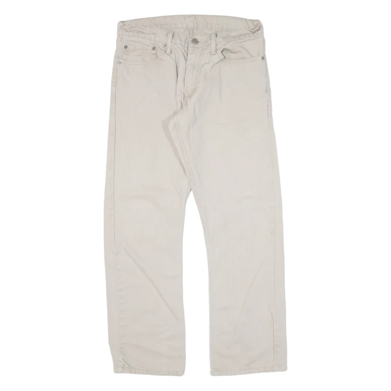 LEVI'S 514 Mens Trousers Beige Classic Straight W32 L27