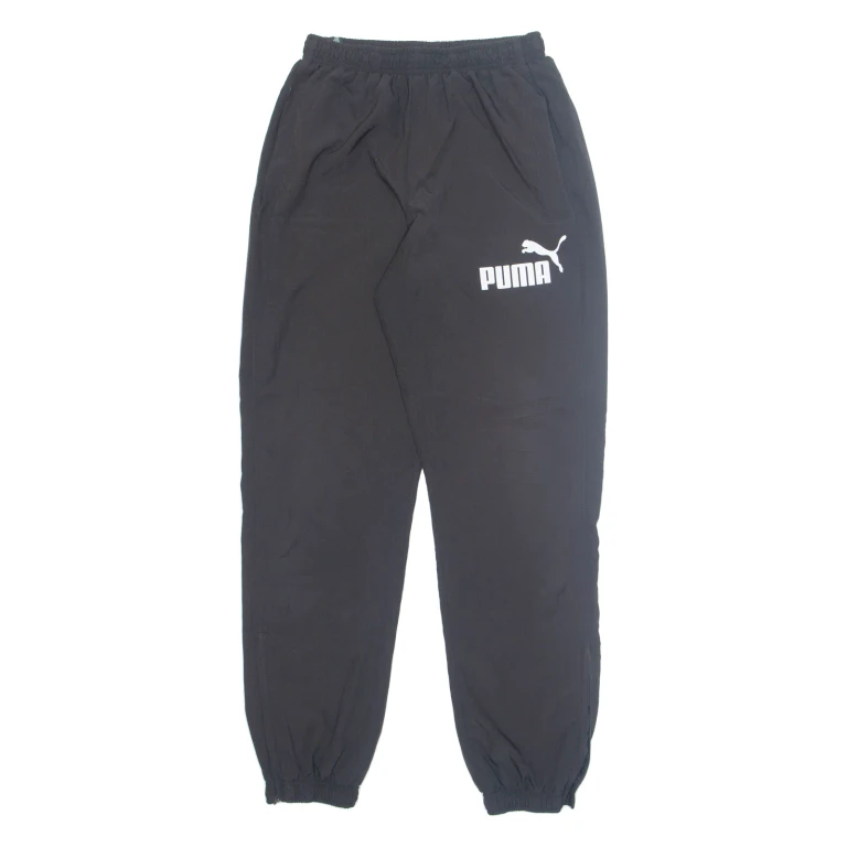 PUMA Mens Track Pants Black Tapered S W24 L30