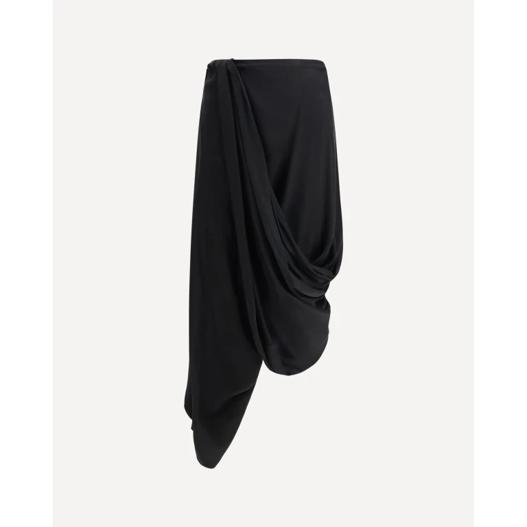 Asymmetric midi Skirt in cupro Female 42