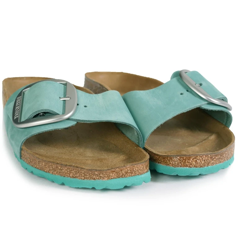 Unisex Madrid Big Buckle Nubuck Leather Beryl