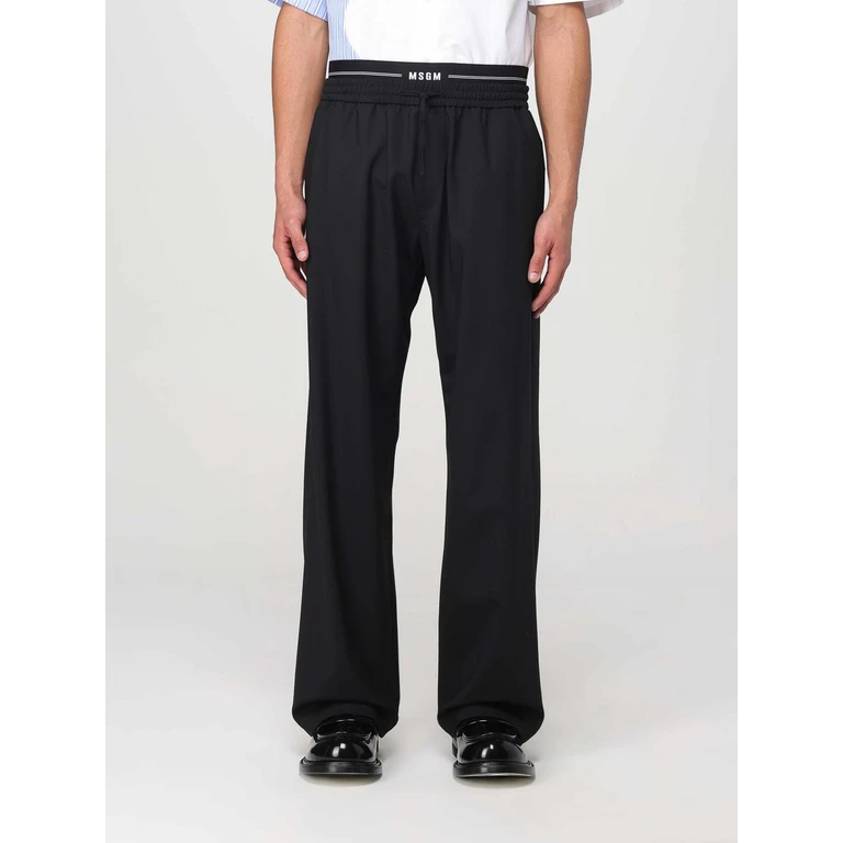 MSGM Pants Men color Black (3840MP1425712799)