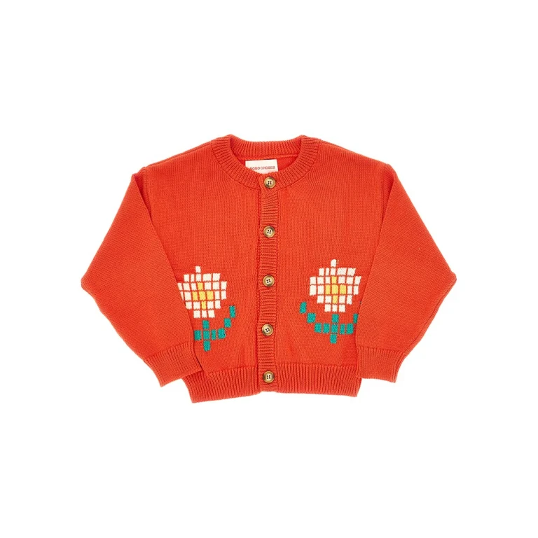 BOBO CHOSES 'Pixel Daisy' organic cotton cardigan Kids 4/5