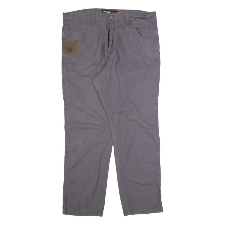 WRANGLER Riggs Workwear Mens Trousers Grey Regular Straight W40 L32