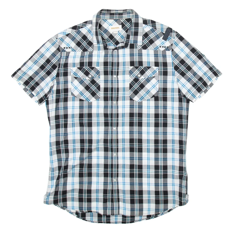 DIESEL Womens Shirt Black Check XL