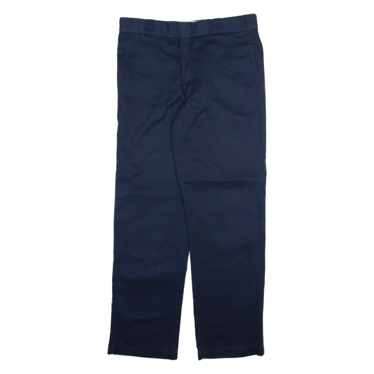 DICKIES Mens Trousers Blue Regular Straight W35 L33