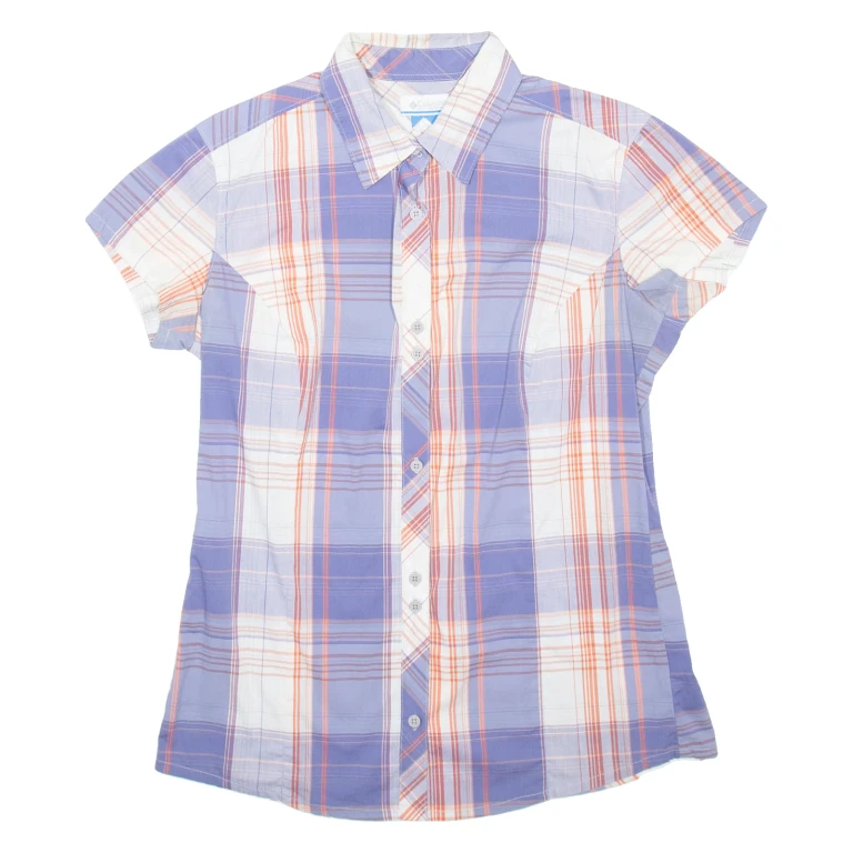 COLUMBIA Womens Shirt Purple Check M