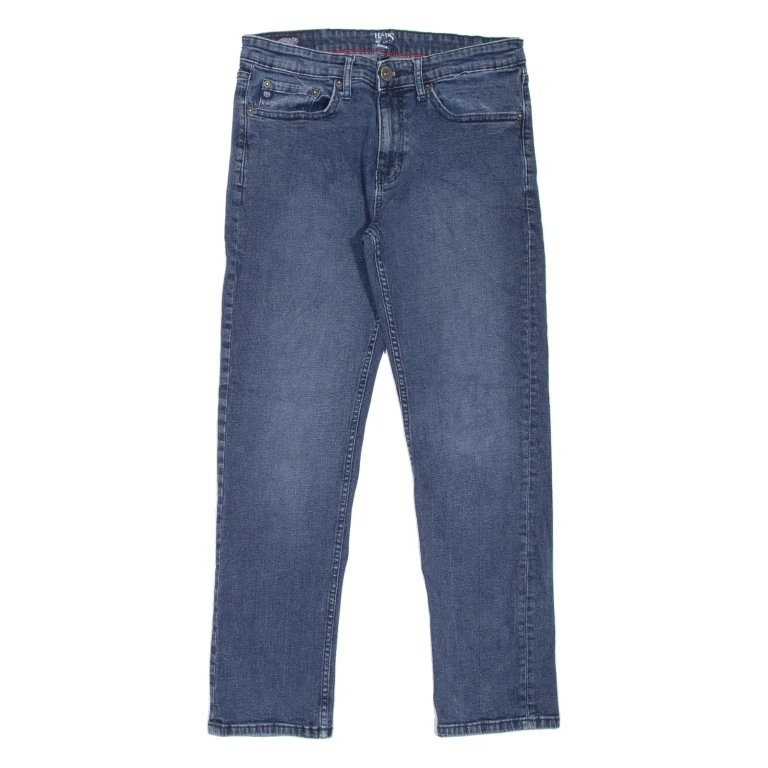 CHAPS Mens Jeans Blue Regular Straight Stone Wash W32 L30