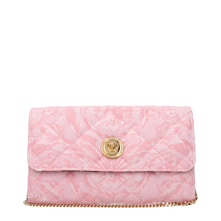 Versace Pink Fabric Clutch Bag - Women