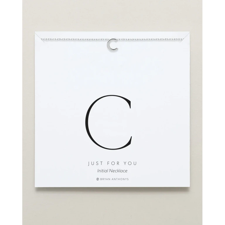 Just For You Initial Necklace - C