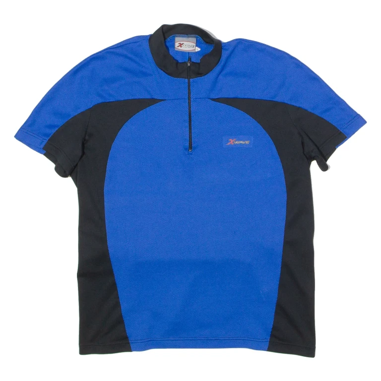 X-WAVE Cycling Mens Jersey Blue 1/4 Zip M (NN1-031224-16444)