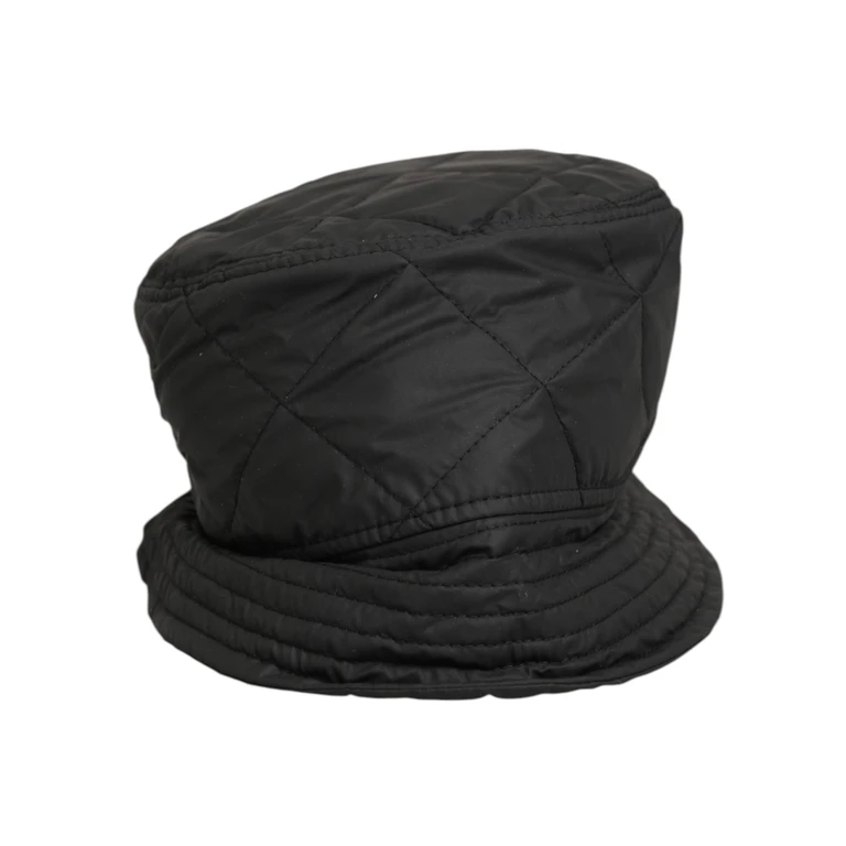 Dolce & Gabbana Black Nylon Quilted Bucket Men Capello Hat - Men