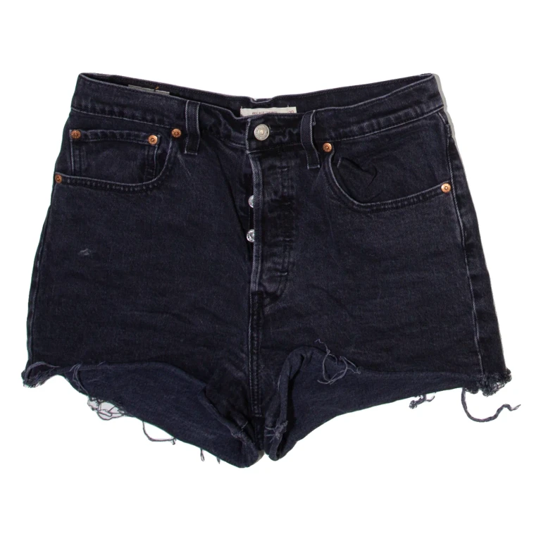 LEVI'S Big E Womens Denim Shorts Grey S W28