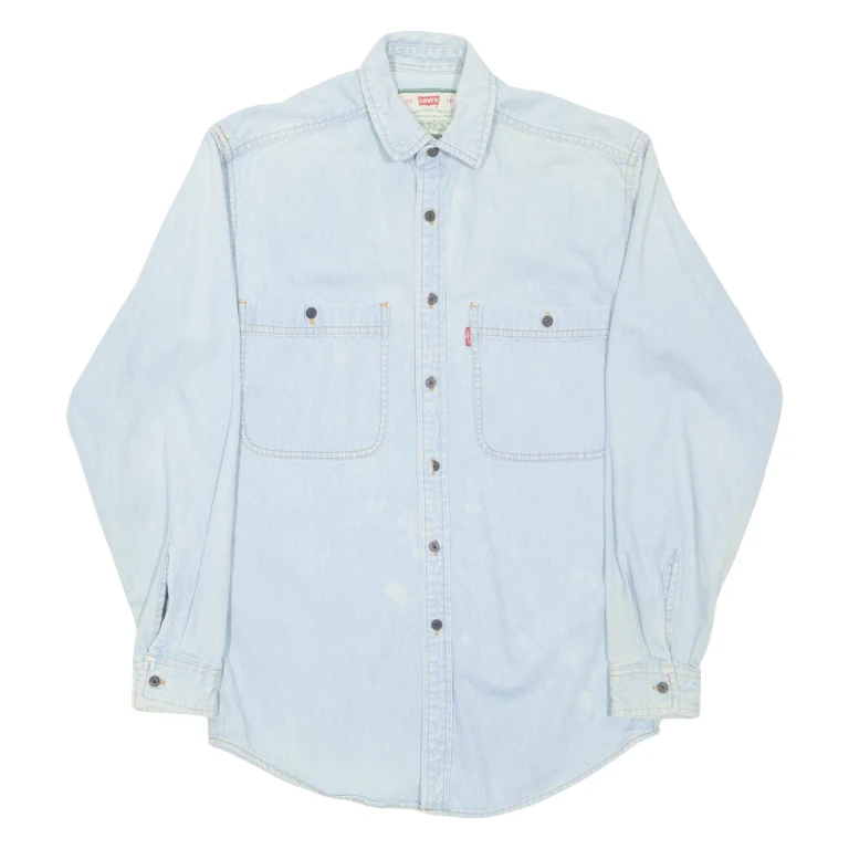 LEVI'S Mens Denim Shirt Blue Long Sleeve S