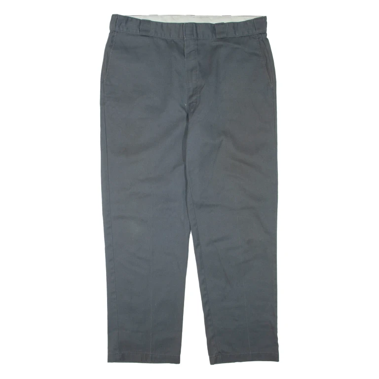 DICKIES Mens Trousers Grey Regular Tapered W40 L32