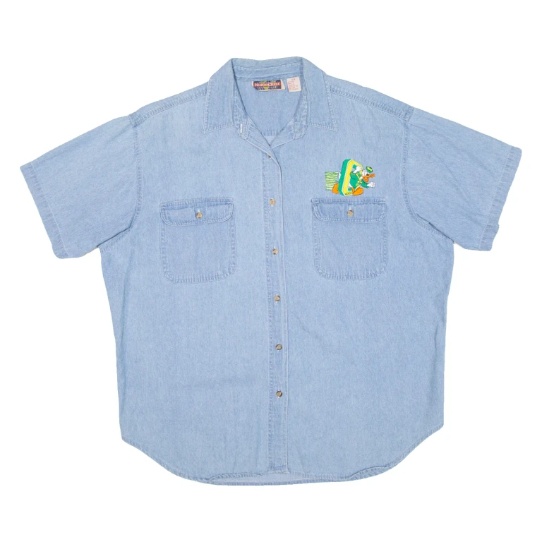 NORTHCREST Womens Denim Shirt Blue XL