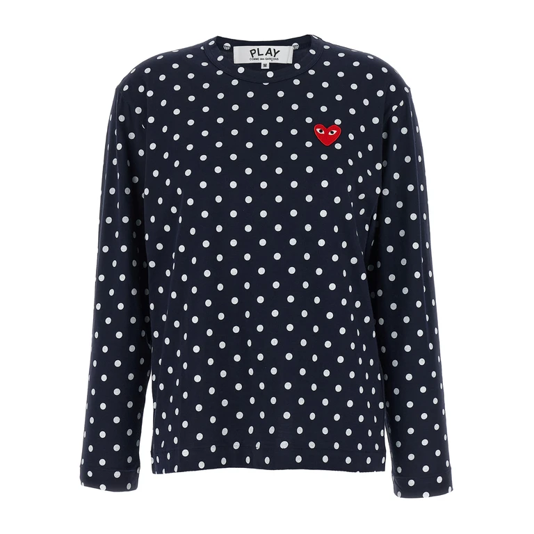Comme Des GarçOns Play Blue Cotton Long Sleeve T-Shirt - Women