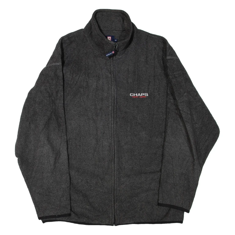 CHAPS RALPH LAUREN Mens Fleece Grey High Neck XL