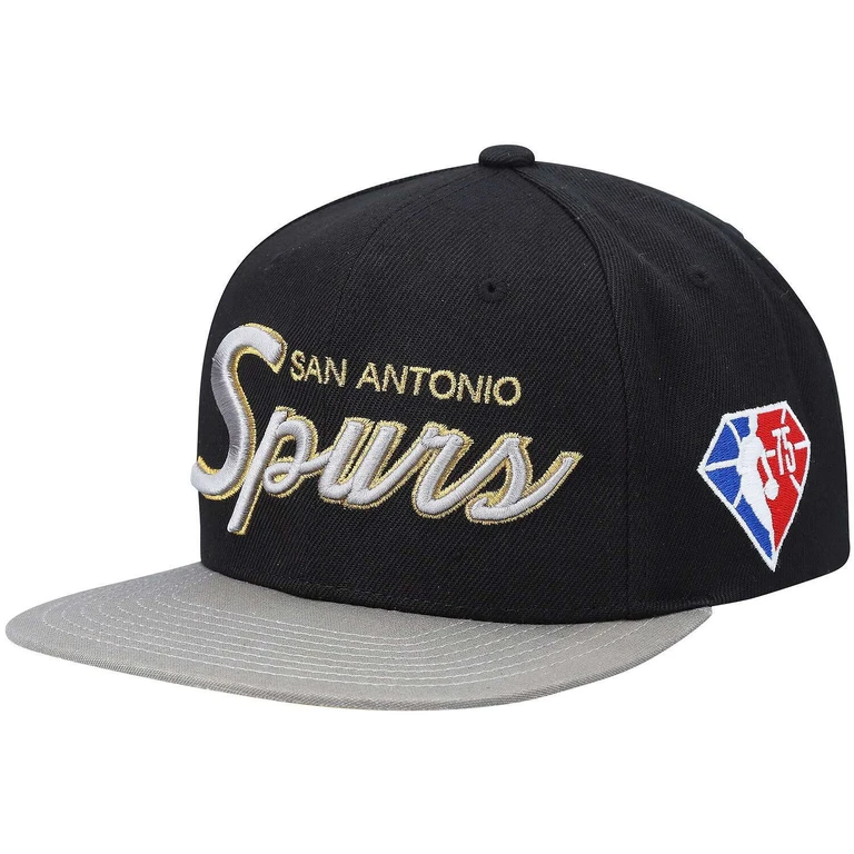 Mitchell & Ness Men's NBA 75Th Gold Snapback Spurs Snapback Caps