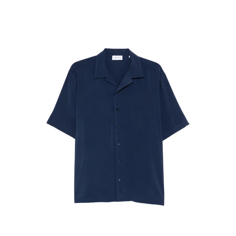 Revere-collar Button-fastening Shirt