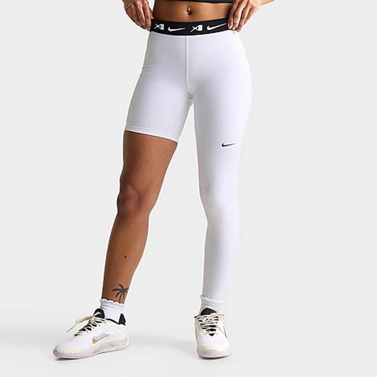 Nike Women's A'ja Wilson A'symmetric Reversible Single-Leg Basketball Leggings in White/Black Size: XS