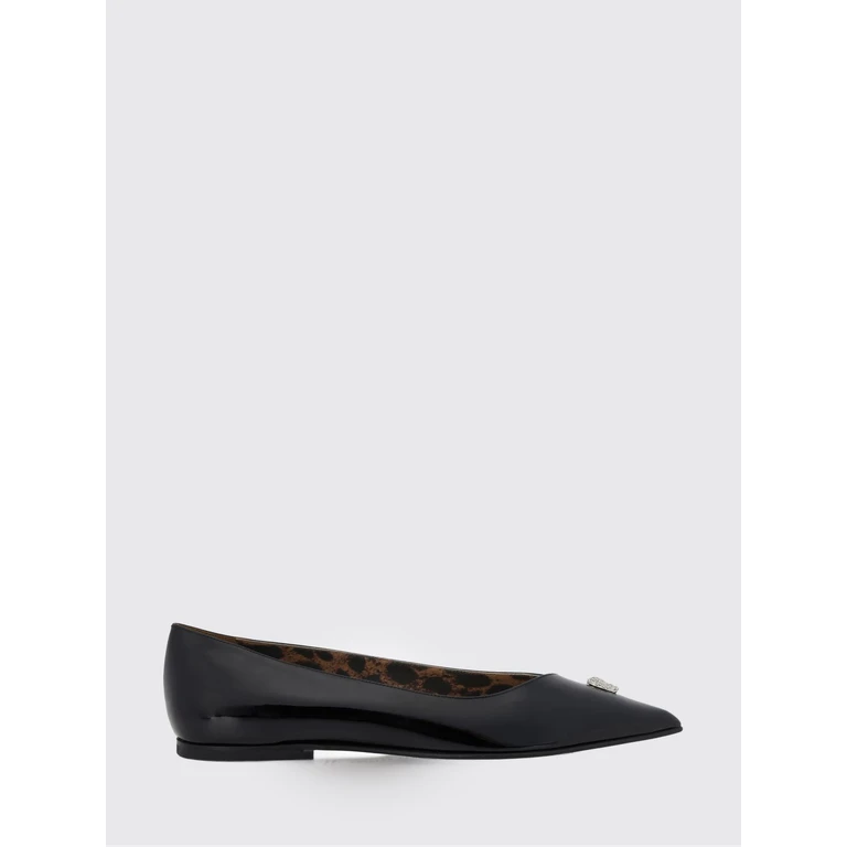 Ballet Flats in Patent Leather with Skull Appliqué and Rhinestones (SACSWSB0229PLE010N02)