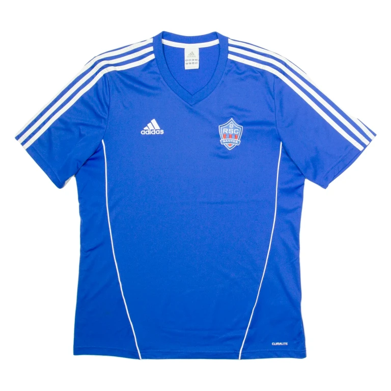 ADIDAS Santos Mens Football Shirt Jersey Blue USA V-Neck L