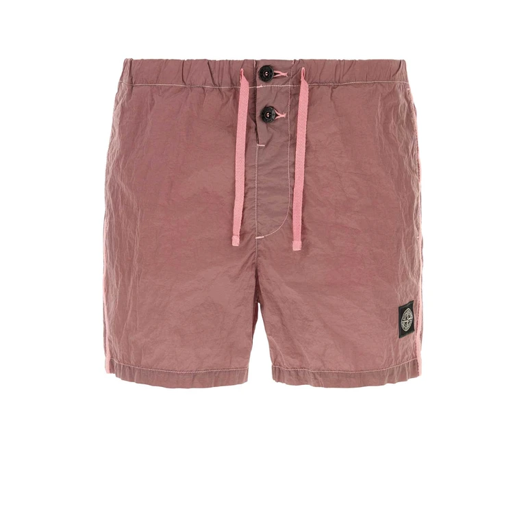Stone Island Antiqued Pink Nylon Swimming Shorts Oleander Garment: Polyamide/nylon - Men