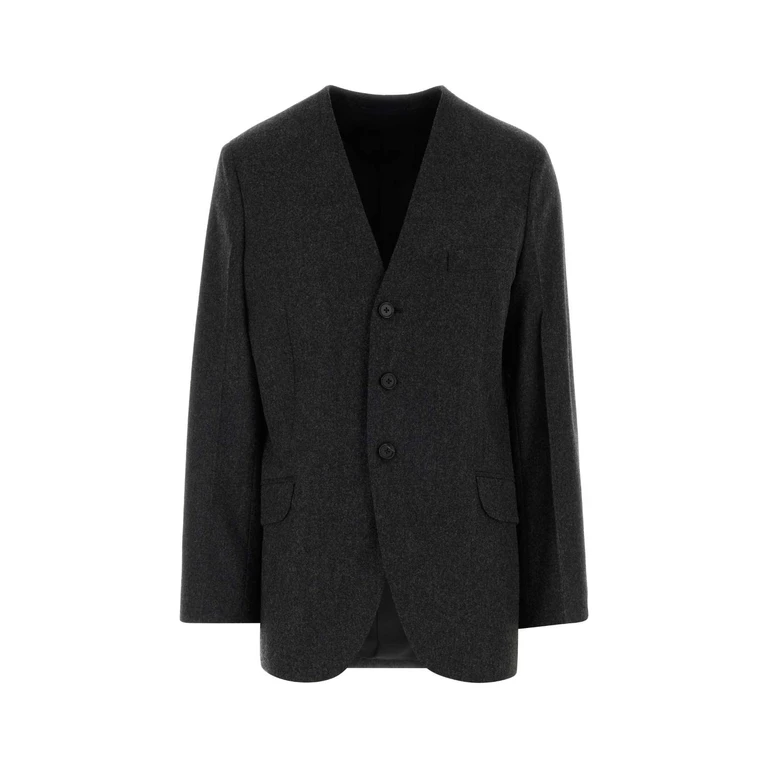 Jil Sander Charcoal Wool Blazer 013 Giacche E Gilet - Women