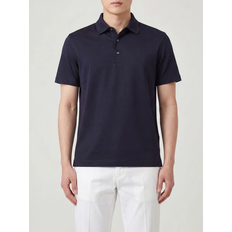 Polo en coton à boutons Zegna