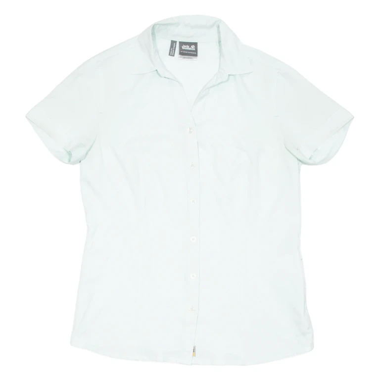 JACK WOLFSKIN Womens Shirt Blue Check UK 12